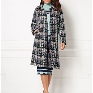 Full length brand new Eva Mendes Tweed Jenia Coat